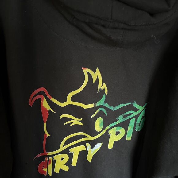 XL Dirty Pig black man hudy cotton/polyester machine wash made in Pakistan - Picture 7 of 8